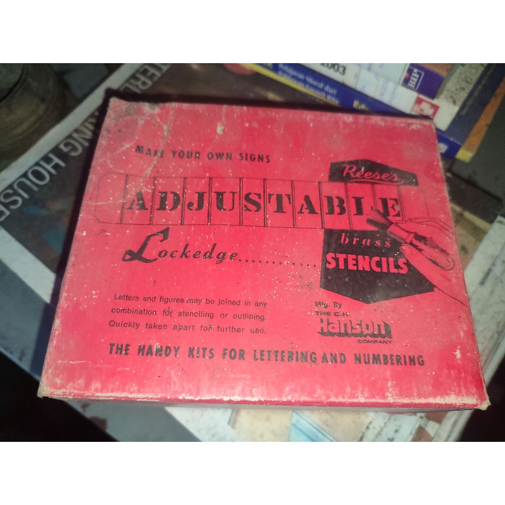 

C.H Hanson Reese's Adjustable Brass Stencils Lettering and Numbering 1 1/2" & 3