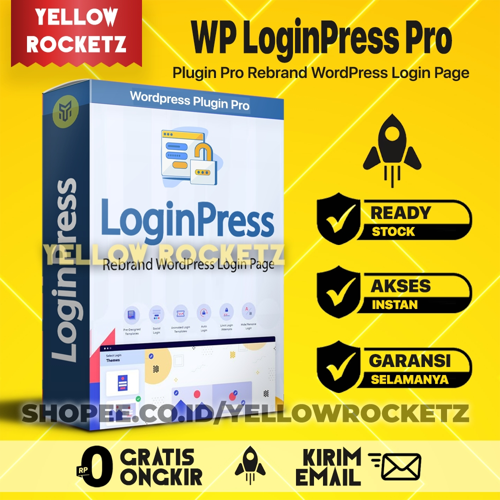 LOGIN PRESS WP Plugin Pro WP-Login Page Customizer - Login WordPress Premium Plugin Lifetime