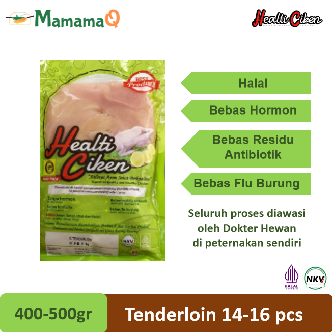 

HEALTI CIKEN HEALTHY CHICKEN Ayam Sehat Prebiotik Tenderloin Fillet Halal 400-500gr