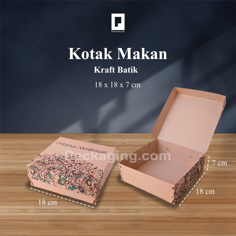 

Dus Kraft Batik/Box Kraft Motif/Dus Hajatan/Box Nasi