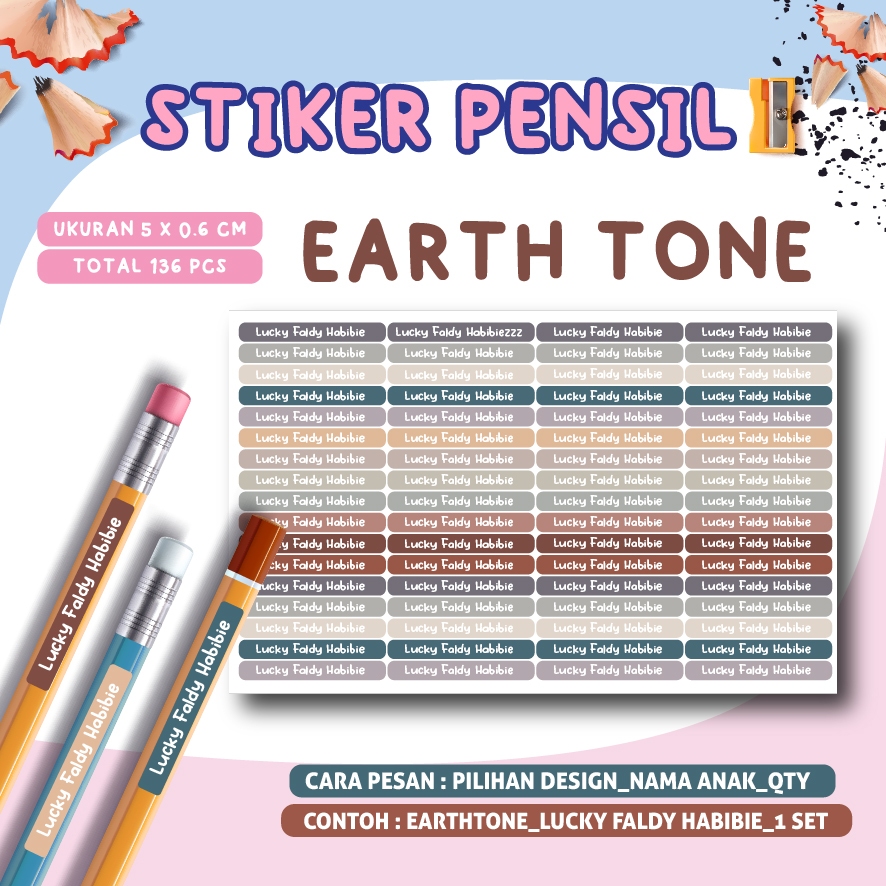 

HJK STIKER PENSIL WATERPROOF ISI 136 pcs / STIKER LABEL NAMA / LABEL NAMA / STICKER/ TEMPELAN