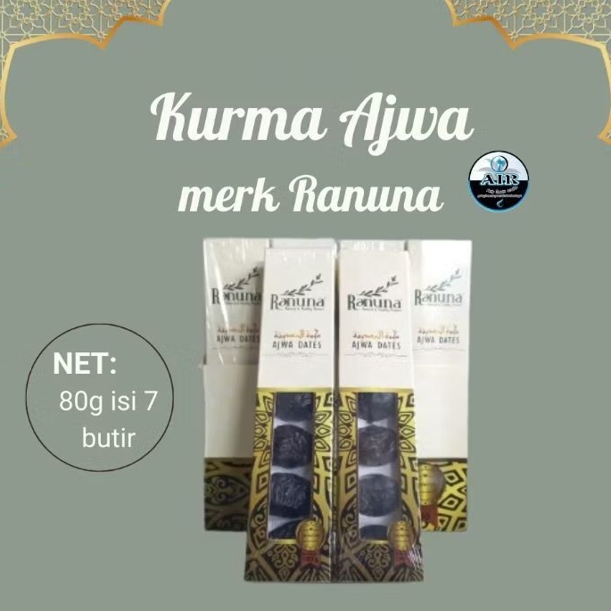 

kurma ajwa merk ranuna 80g isi 7butir