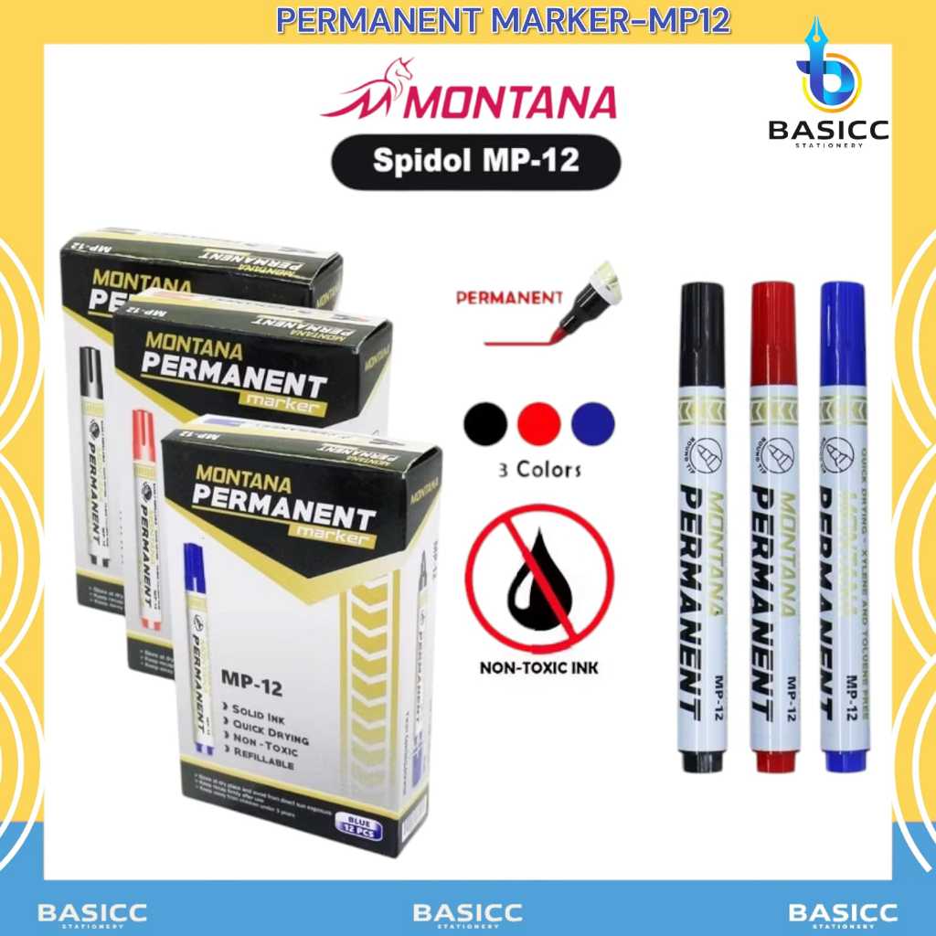 

Montana Spidol Permanent Marker MP-12 | @ 1 Pcs