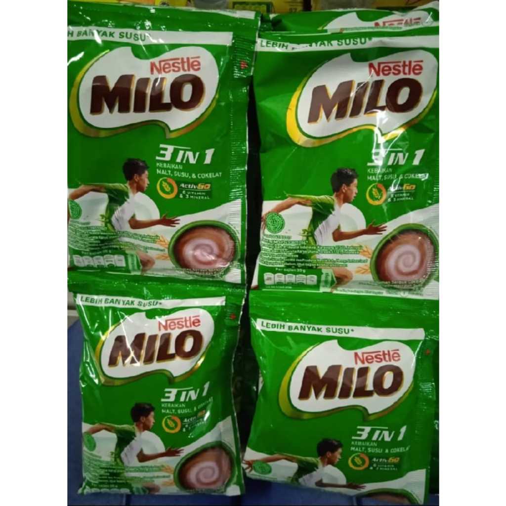 

MILO 3IN1 Renceng ( 10 Sachet isi 34 gram )