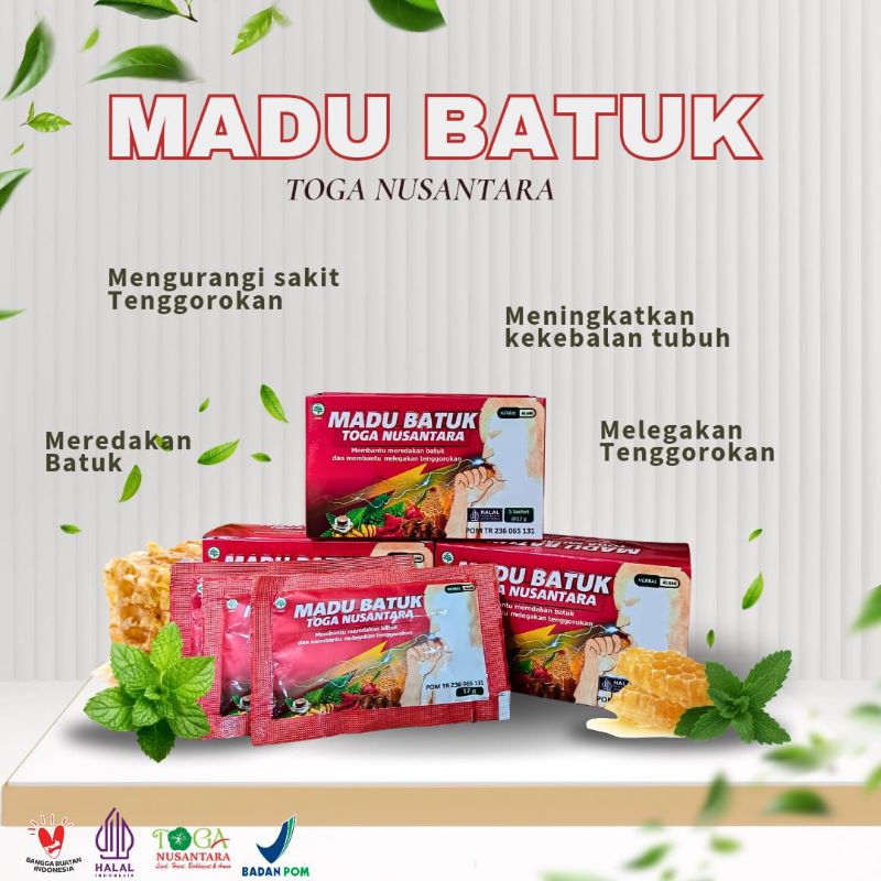 

Madu Batuk Toga Nusantara – 5 Sachet @17g | Solusi Alami Meredakan Batuk dan Melegakan Tenggorokan