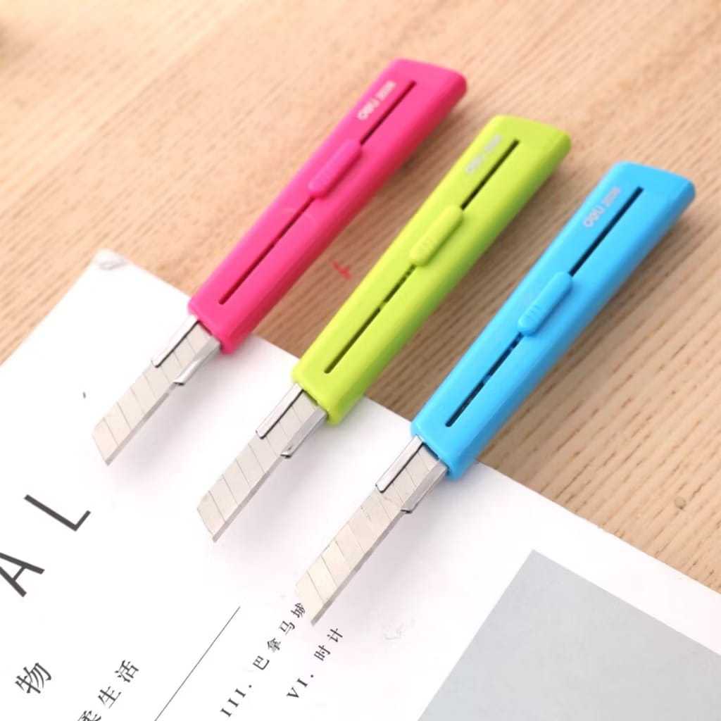 

DELI - E2038 Cutter dengan pisau baja SK5 sistem kunci otomatis