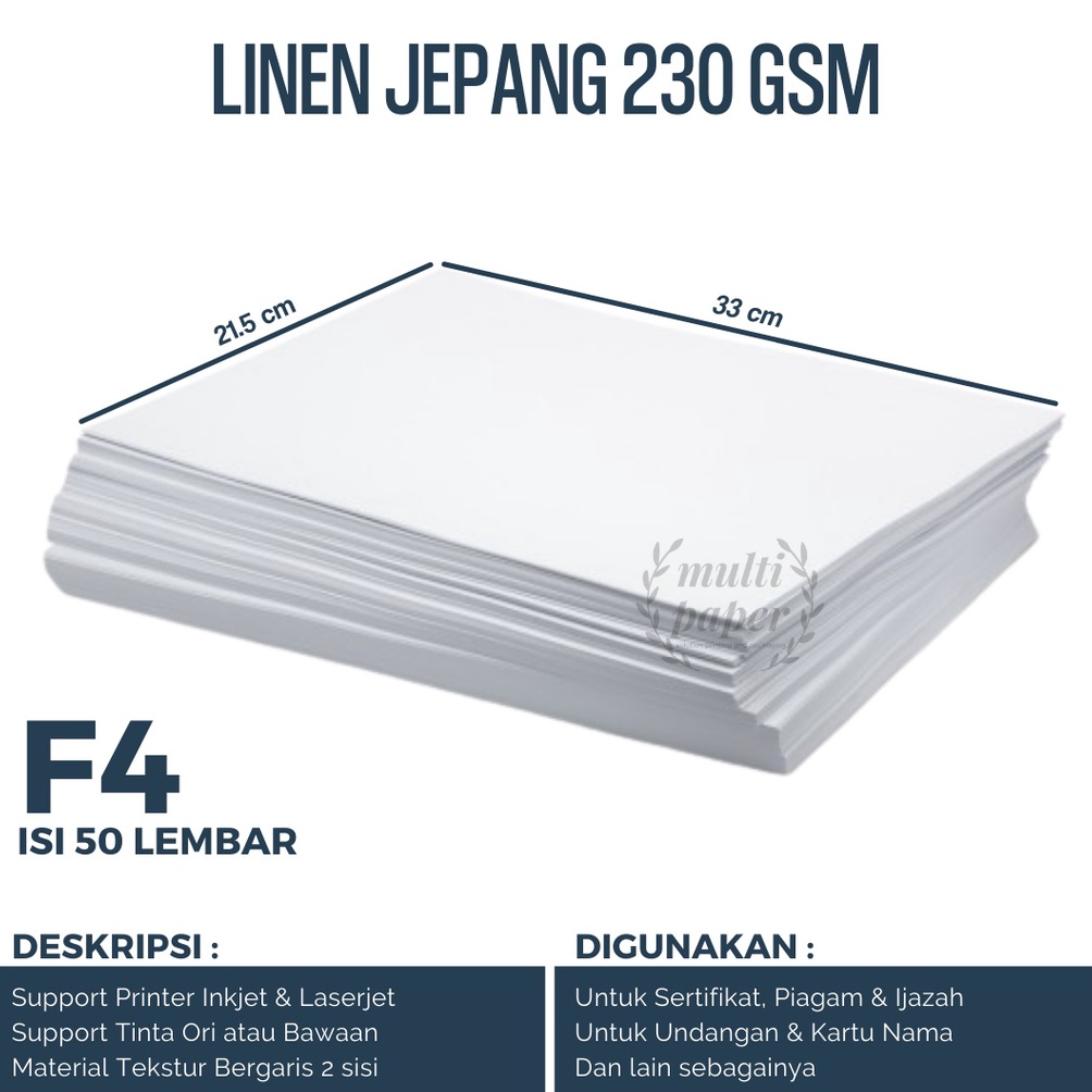 

KODE PRODUK QFTE5456 Kertas Sertifikat F4 Linen isi 5 lembar Kertas Piagam Linen F4