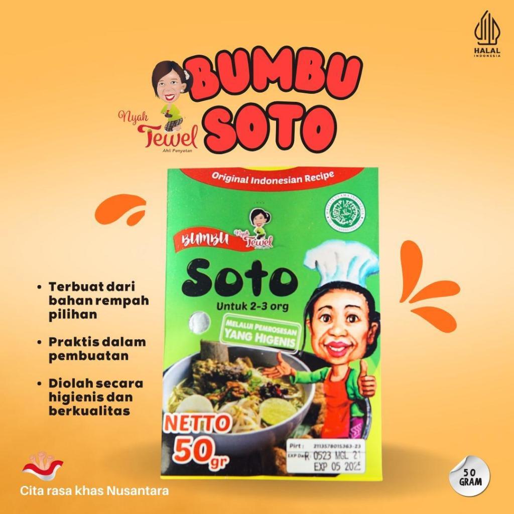 

NYAH TEWEL - Bumbu Instan Soto 50 Gr Homemade Tradisional Khas Nusantara Indonesia