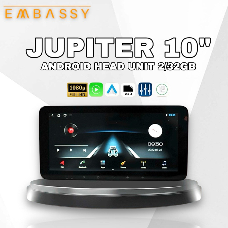 Head unit Android Embassy JUPITER 10 inch RAM 2/32 GB Platinum
