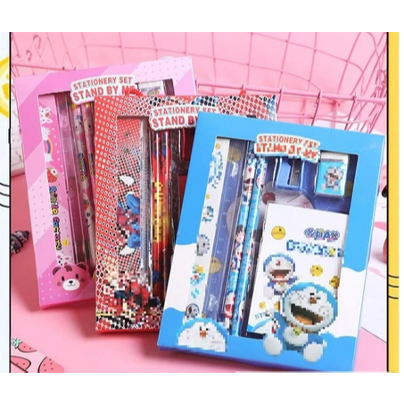 

HC Alat Tulis Set 6IN1 Stationery Set Lucu Karakter Set Perlengkapan Alat Tulis Sekolah Anak-Anak TK