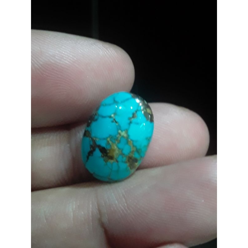 Batu cincin pirus persia urat emas