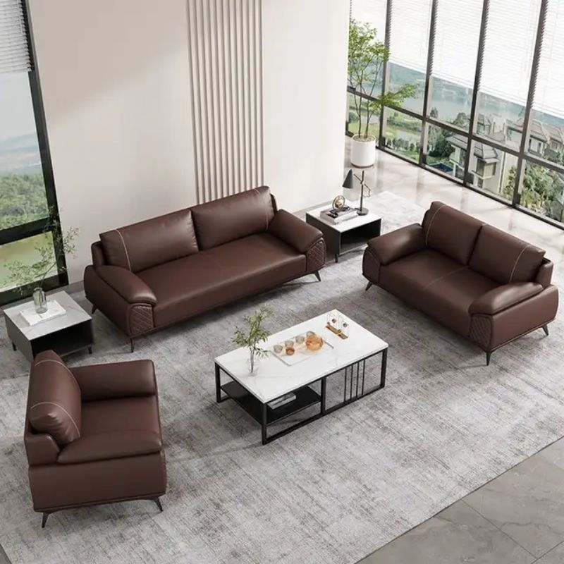 sofa - sofa ruang tamu - sofa ruang keluarga - sofa kantor model 321 bahan kulit premium