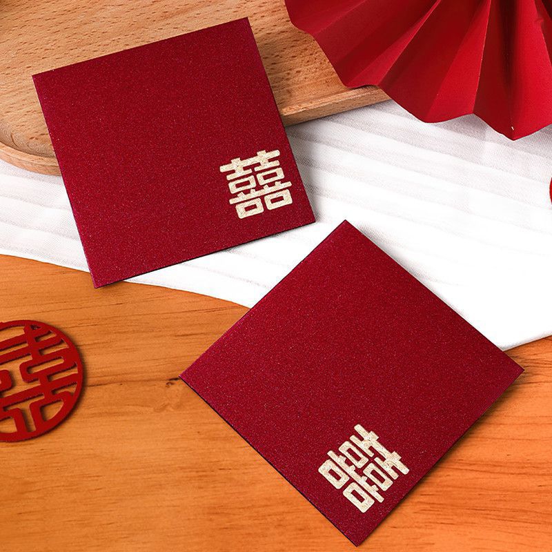 

[ 10 pcs ] Angpao wedding premium glitter / angpao medium / angpao shuangxi / Hongbao / marron