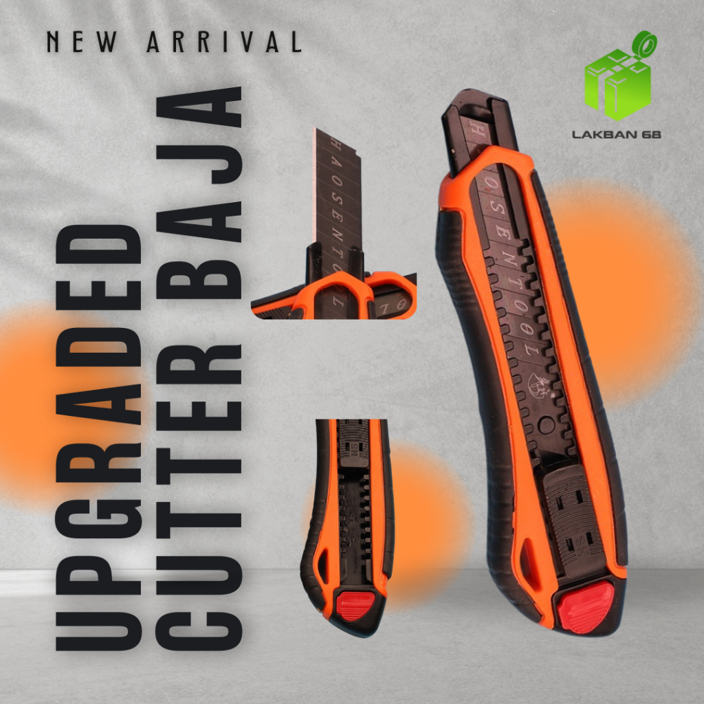 

HEAVY DUTY Cutter Pemotong 16CM BESAR TAJAM ANTIKARAT GRIP KARET, ERGONOMIC, SHARP BLADE