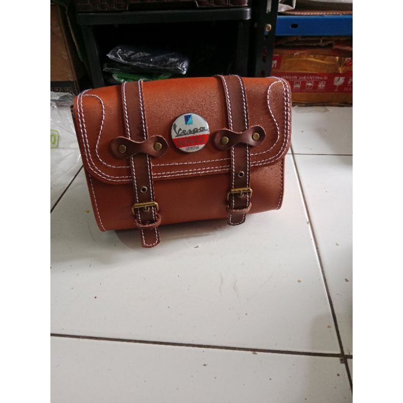 tas back rack vespa /side bag aksesoris vespa