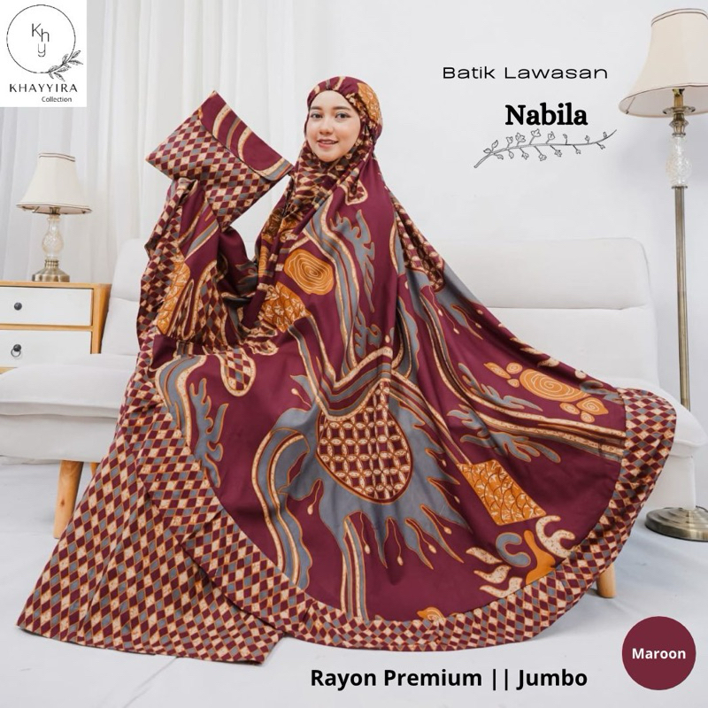Mukena Dewasa Jumbo Batik Rayon Premium Terbaru Adem