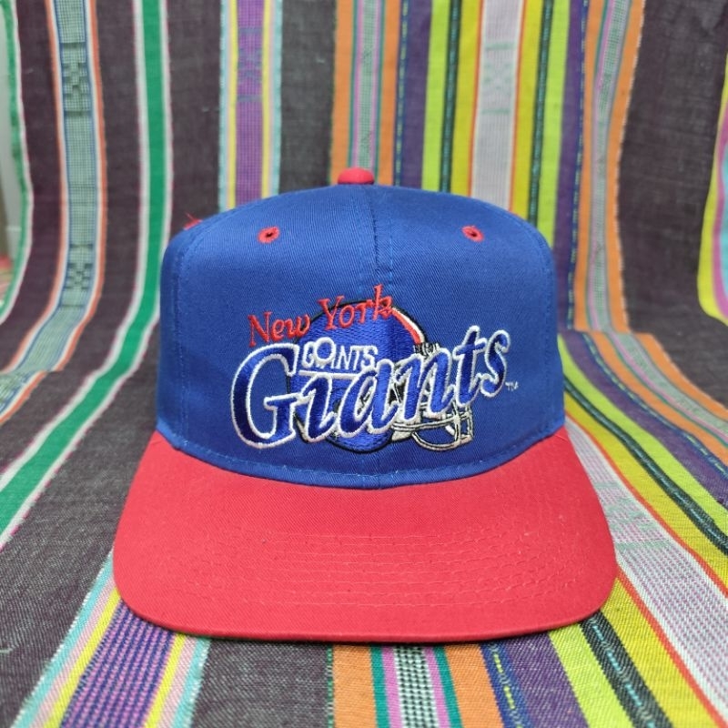 Vintage Snapback Hat NFL New York Giants by Drew Pearson