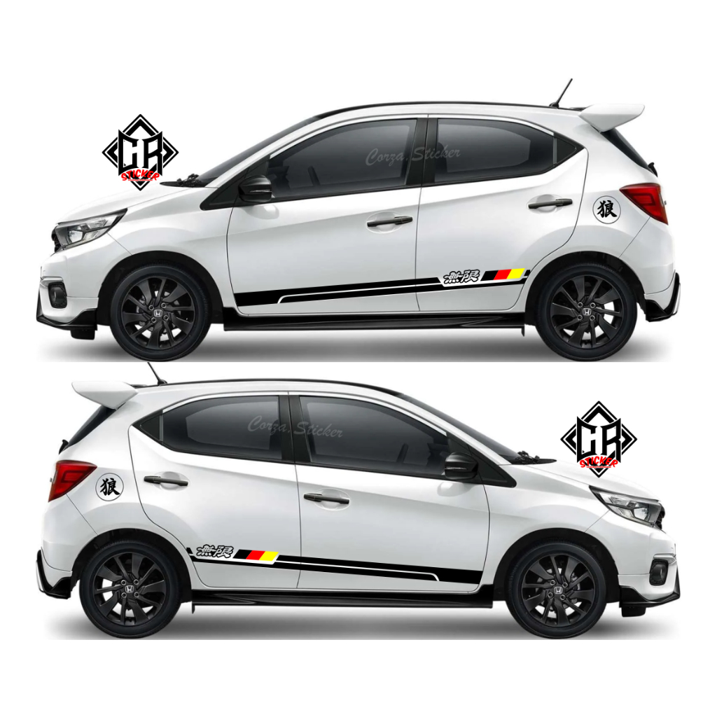 Sticker cutting list body mobil Honda brio stiker list mugen mobil Honda brio