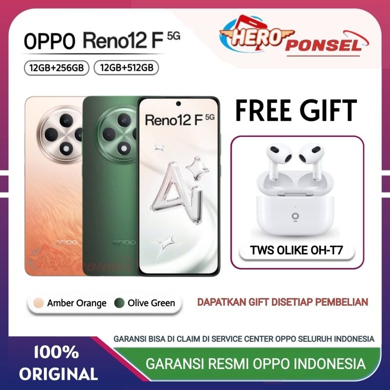 OPPO RENO12 F 5G RAM 12/256GB | OPPO RENO 12F 5G RAM 12/512 | OPPO RENO12F 5G GARANSI RESMI OPPO IND