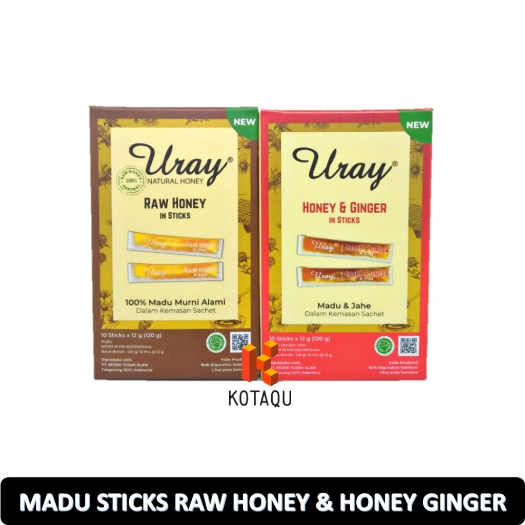 

Madu Uray Sachet - Raw Honey & Honey and Ginger in Stick (Original & Ginger)