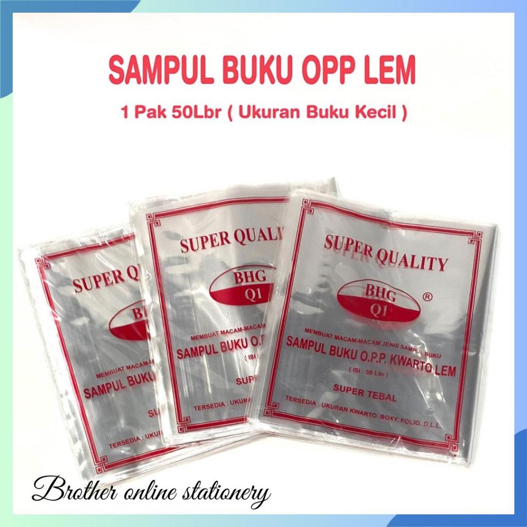 

BOS Sampul Buku Ukuran Kwarto OPP Lem / Sampul Plastik OPP Lem 1pak isi 50lbr