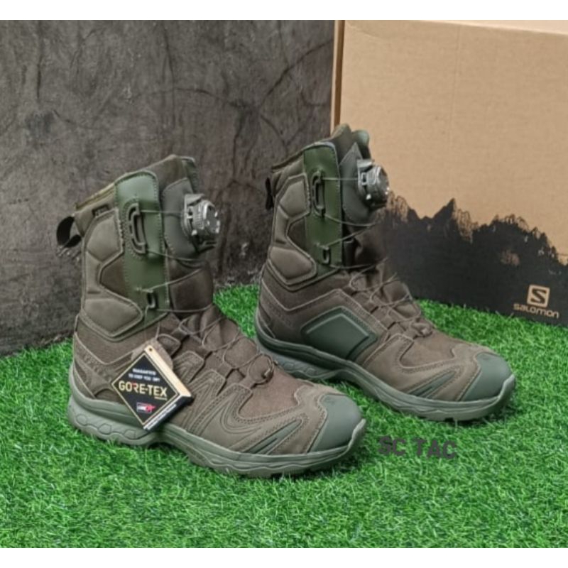 SEPATU PDL SALOMON SWIVEL ROPE 8 INCH HIJAU/SEPATU TACTICAL SALOMON TALI PUTAR