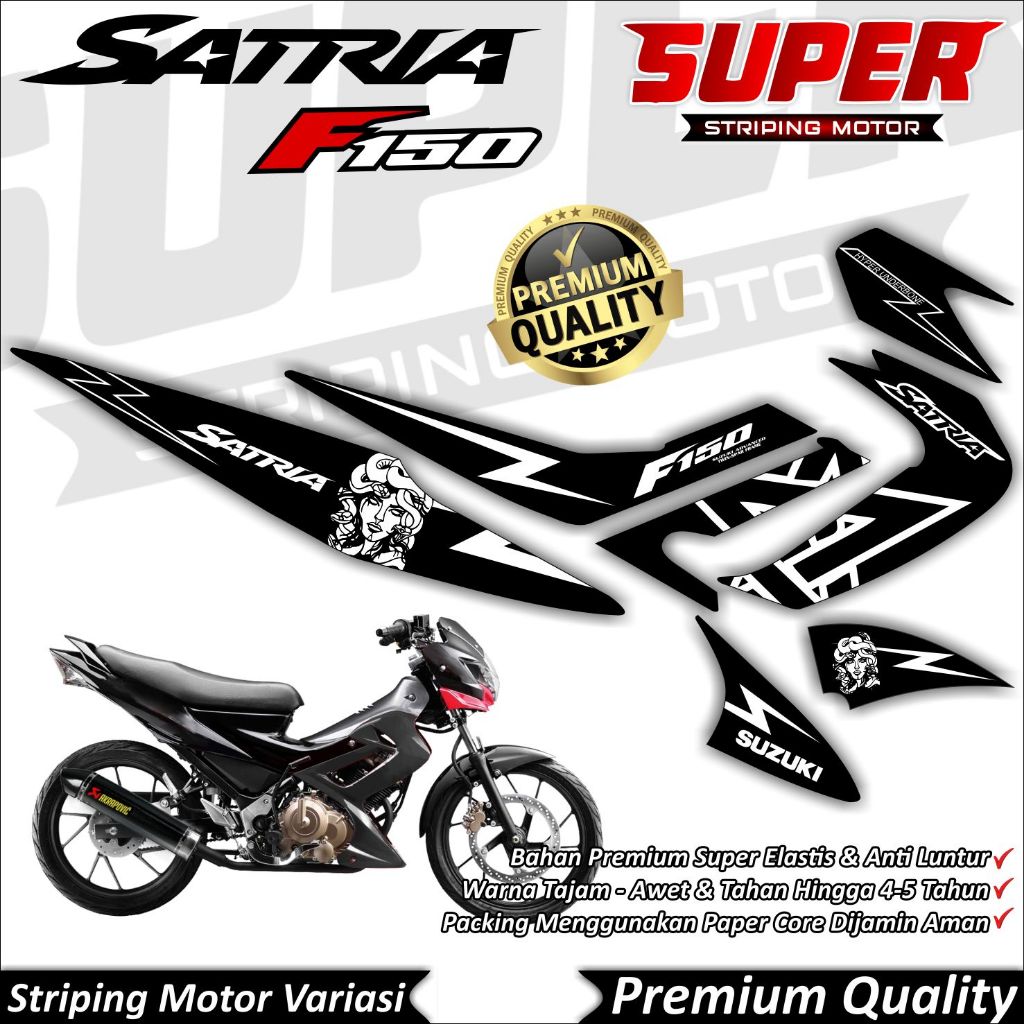 Stiker Satria FU Barong Anti Luntur keren Striping Satria FU Barong Striping Suzuki Satria FU Barong