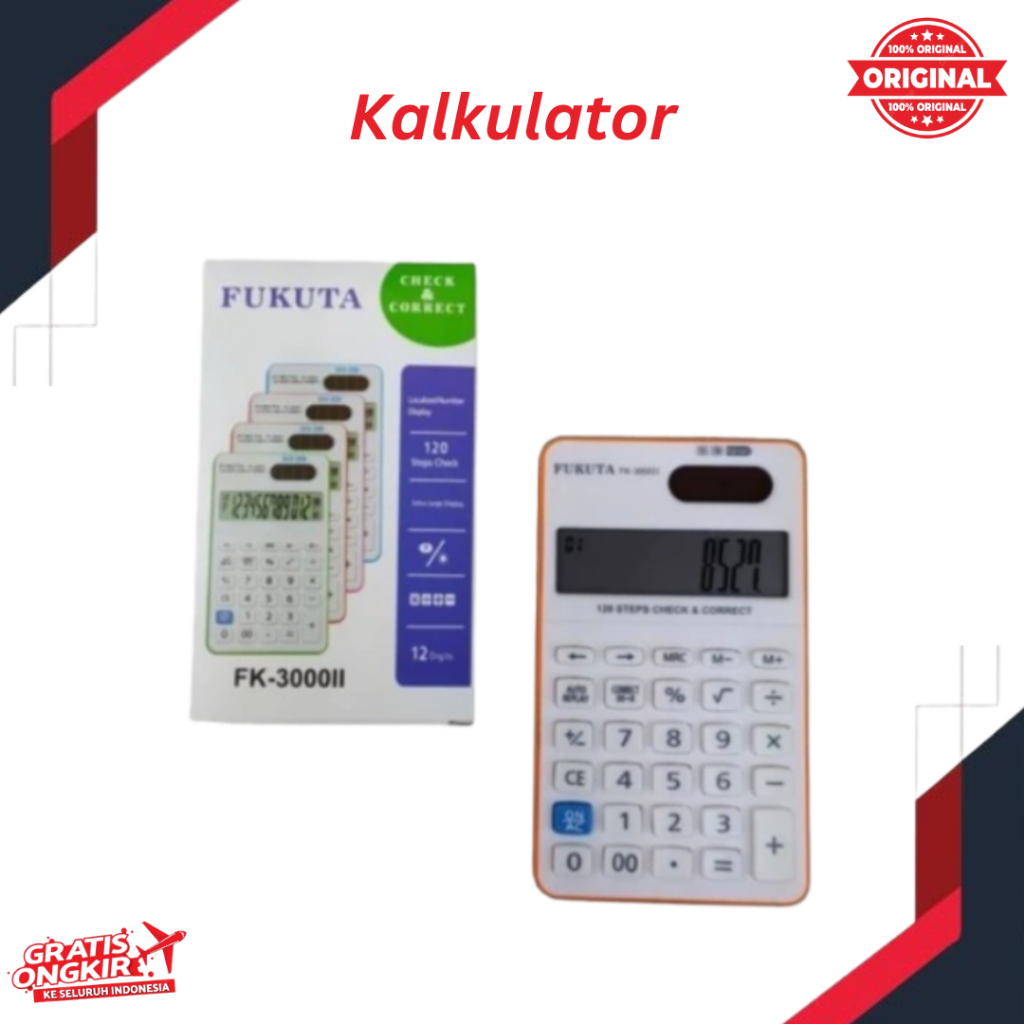 

KALKULATOR FUKUTA FK-3000II /KALKULATOR HITUNG ANGKA TERBAIK