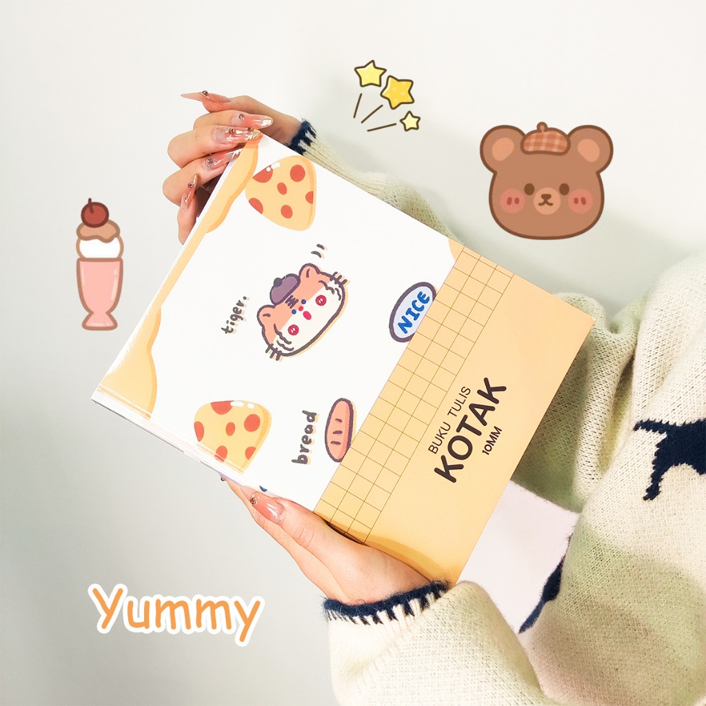 

Buku Tulis Grid 10mm Buku Kotak Kecil Notebook Matematika Lucu Aesthetic Notebook Kartun Buku Tulis Perlengkapan Sekolah - 4/8PCS