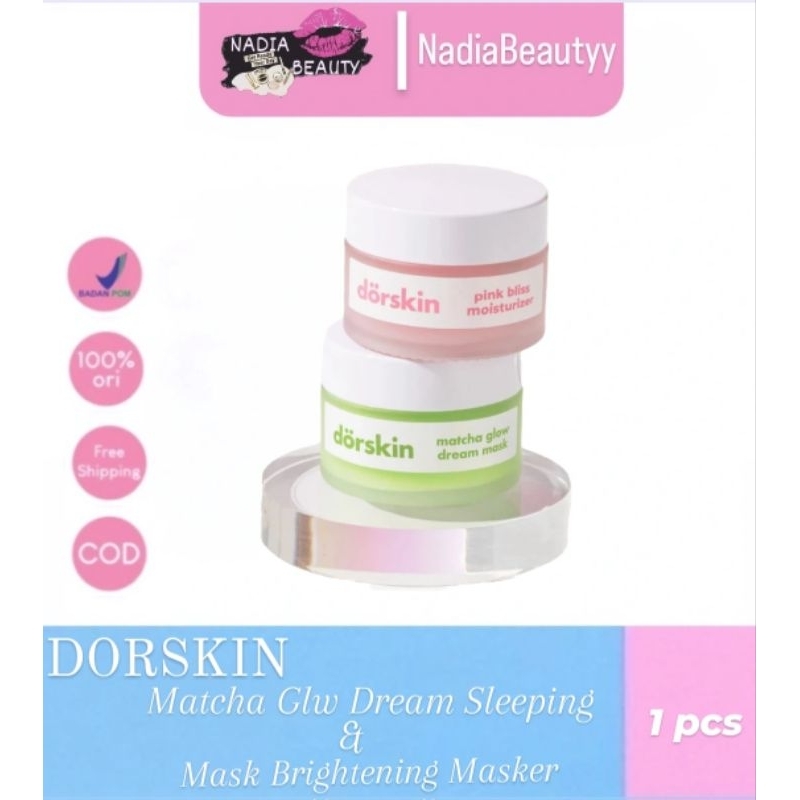 NadiaBeautyy - Dorskin Matcha Glow Dream Sleeping | Dorskin Mask Brightening Masker | Dorskin Moistu