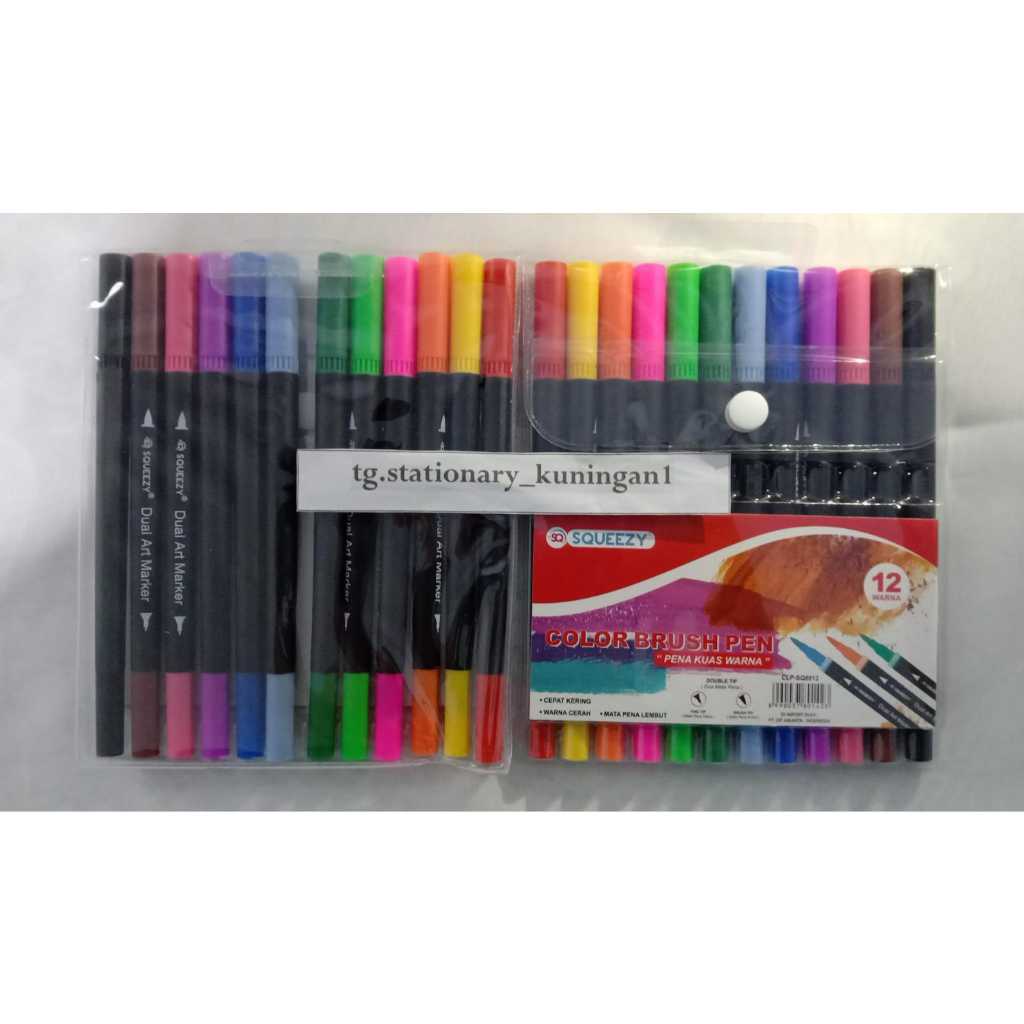 

Pulpen Squeezy Dual Tip 12 Warna CLP-SQ8912