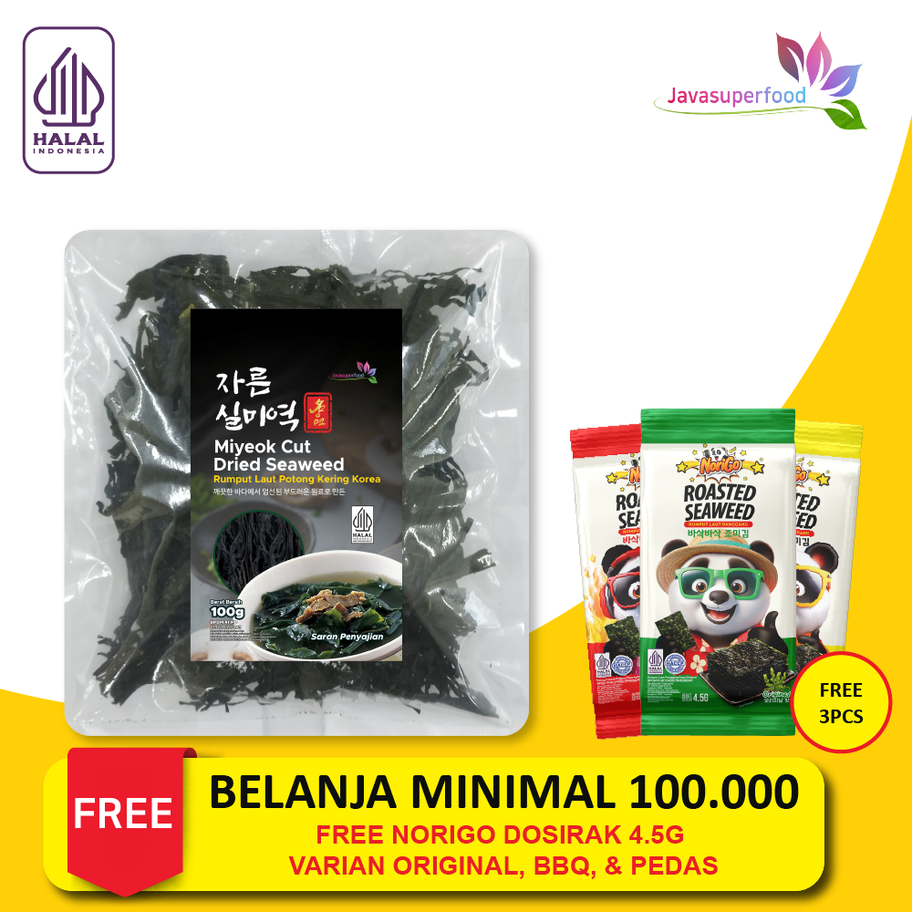 

Cut Wakame Rumput laut kering / Dried Seaweed / Miyeok Myeok Miso soup