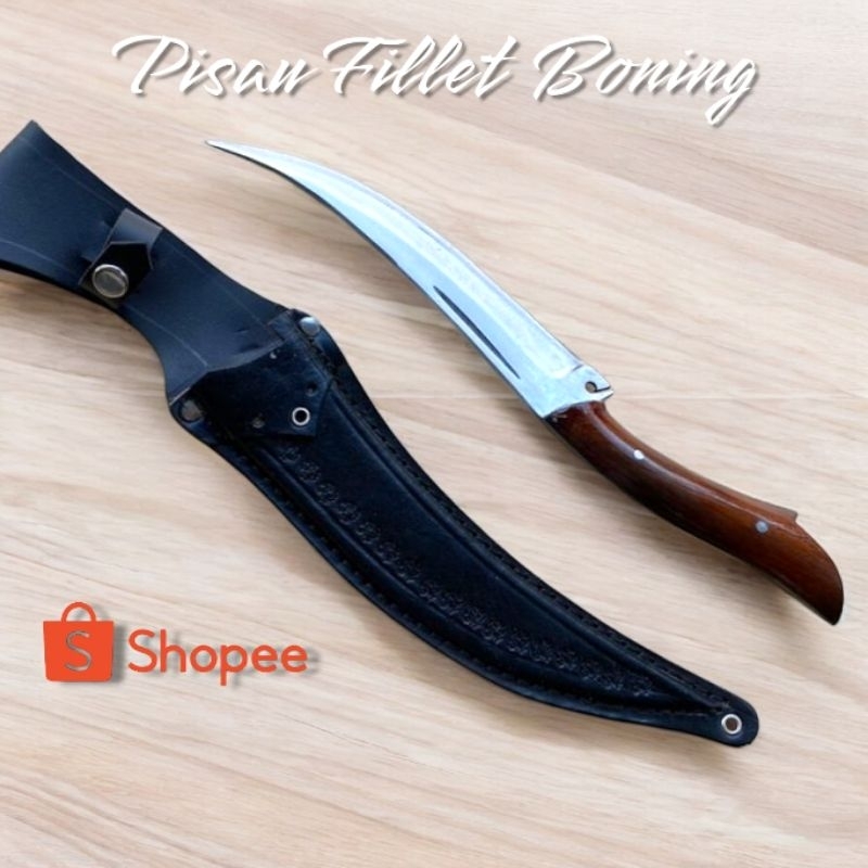 Pisau Fillet Boning Baja Sarung Kulit