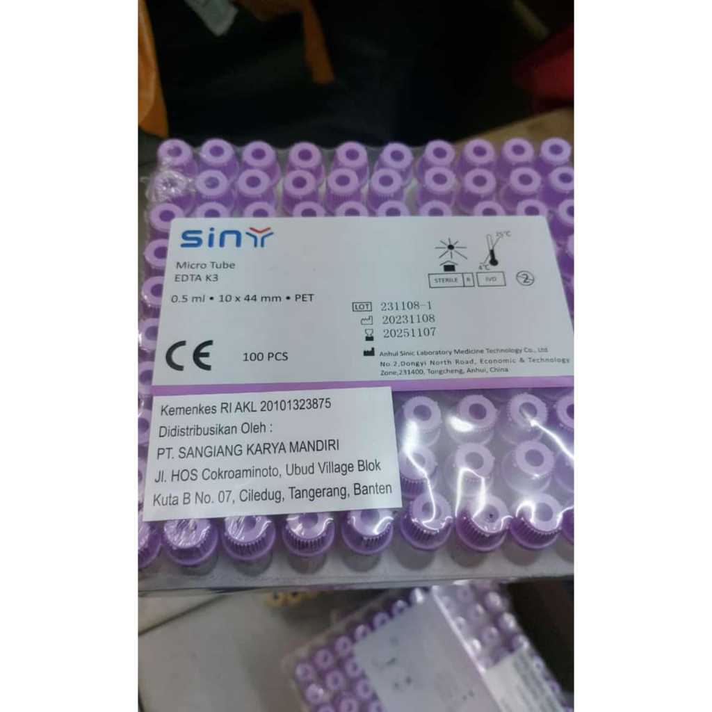 Tabung micro edta 0,5ml |edta 0,5ml | tabung darah bayi