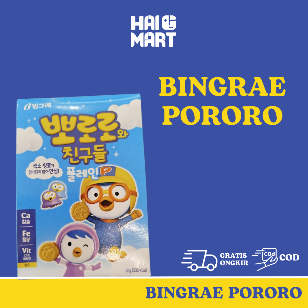 

Binggrae Biskuit Anak Pororo 65 Gram - Makanan Impor dari Korea