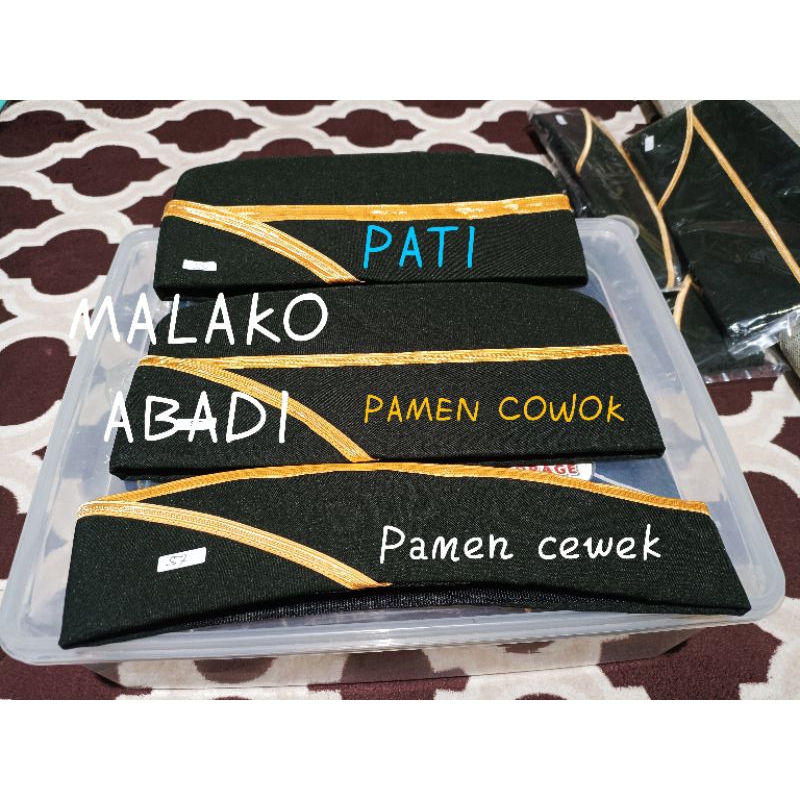 Topi Mutz dan Pin Mutz Kartika eka paksi TNI-AD Pria wanita Pamen dan Pati ( warna jatah )