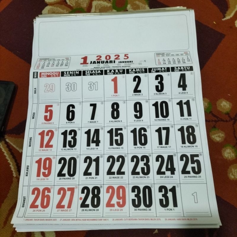 

KALENDER 2025 JUMBO, Kalender Dinding