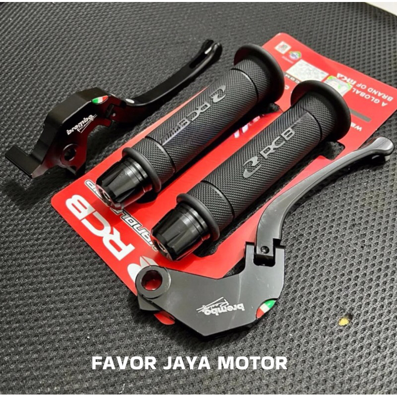 3in1 Handle Rem Lipat Kopling Black + Handgrip RCB Ori HG55 + Jalu Stang Full CNC / Tiger CB 150R CB