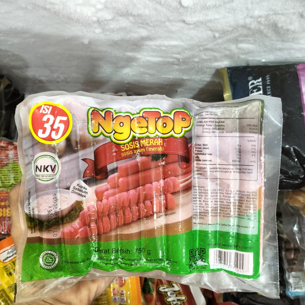 

Ngetop Sosis Merah 750gr Isi 35 pcs