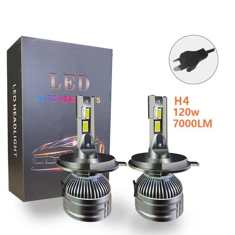 H4 120W 7000LM LED Headlight Kit Terang untuk Laser Hemat Energi Kit Lampu Mobil
