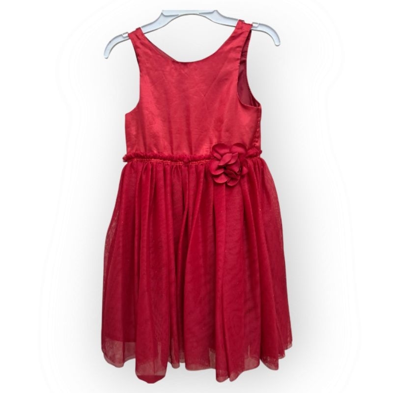 Baju Dress Merah Natal Imlek Sincia Mewah Anak Perempuan Preloved