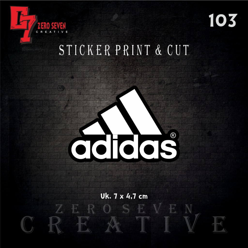 

STIKER BRAND LOGO ADIDAS / STIKER SATUAN / STIKER OUTDOOR / STIKER MOTOR / STIKER AESTHETIC / VYNIL / STIKER PRINT & CUT
