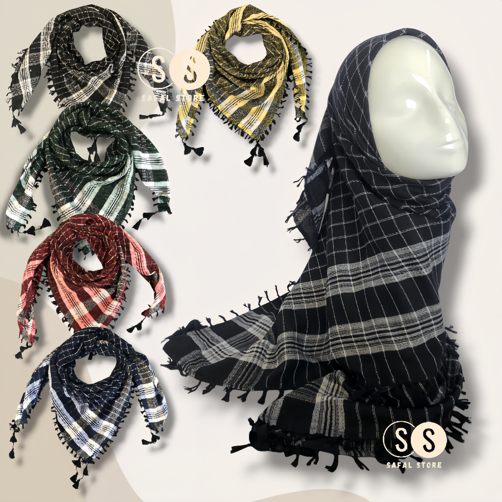 Sorban Hijab Motif Kotak Kotak Hijab Malay Motif Viral