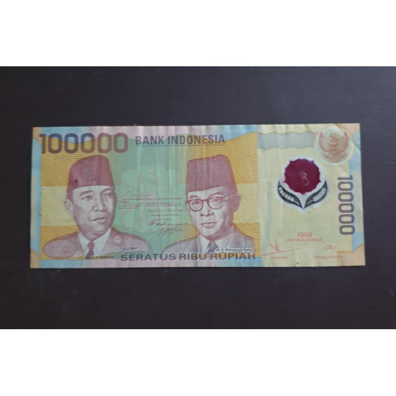 100 Ribu Rupiah Soekarno Polimer,tahun1999