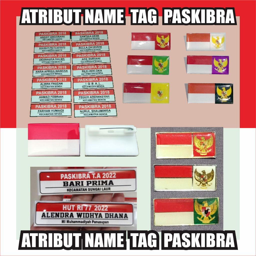 

NAME TAG RESIN / NAME TAG PASKIBRA / NAME TAG PNS/ MAGNET / PENITIK