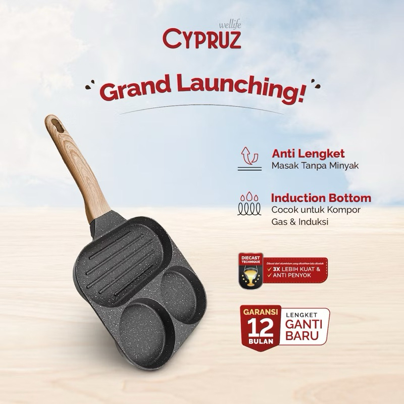 cypruz fry pan telur | teflon telur
