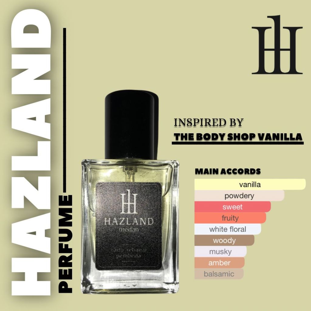 Hazland Inspired Parfum (The Body Shop Vanilla) 30ml
