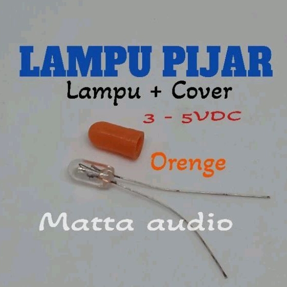 Lampu pijar 3VDC + cover Orenge lampu pijar indikator 3-5V DC lampu VU display