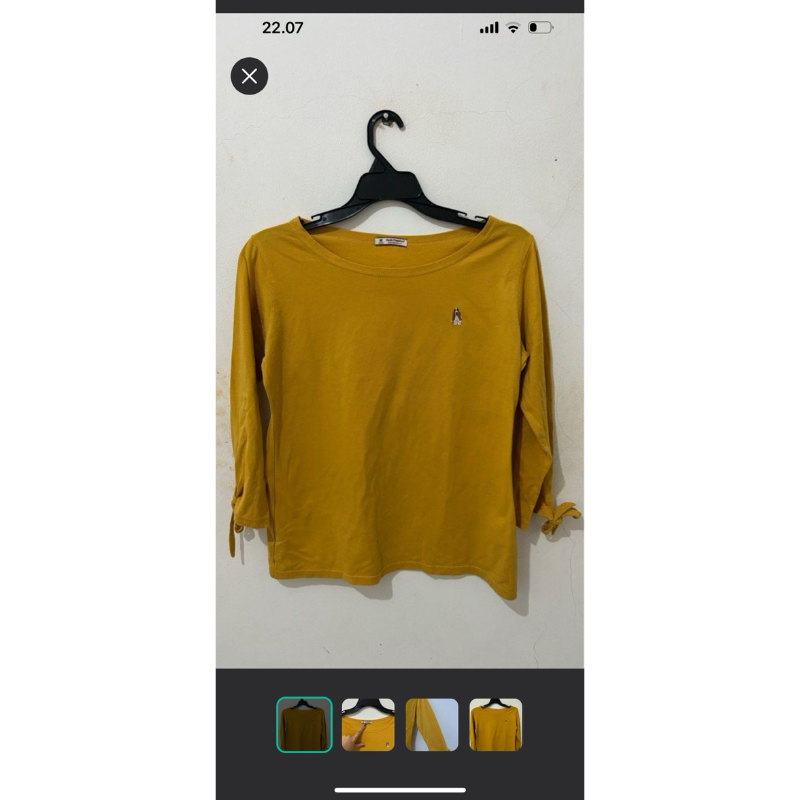 Kaos Lengan Panjang Kuning