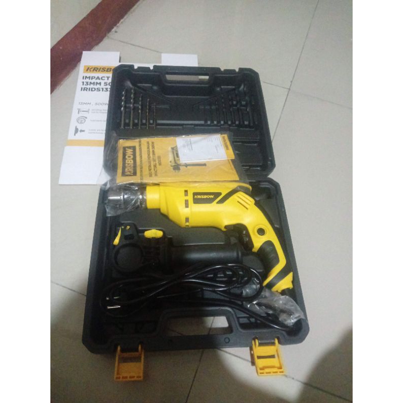 Krisbow Set Bor Listrik Impact 13 Mm 500 Watt Irids133 Original